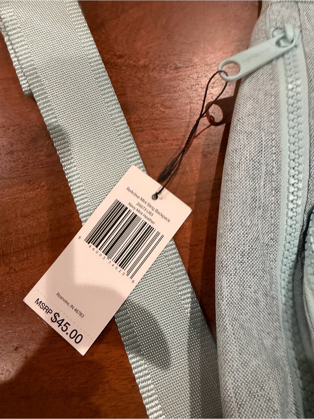 Vera Bradley Pale Blue Heathered Sling Belt Bag - Picture 3 of 6